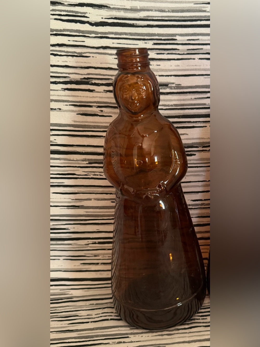 Amber Glass Woman Figurine Vase - Home Accents